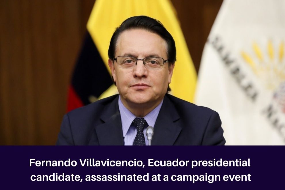 Fernando Villavicencio, Ecuador presidential candidate, assassinated at a campaign event